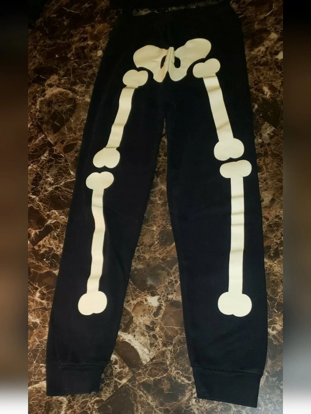 Gymboree Halloween Skeleton With Flocked Monsters PJ Set